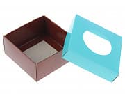 Коробка для сладостей 10х10х4,5 см (мятный/шоколад), 1 шт