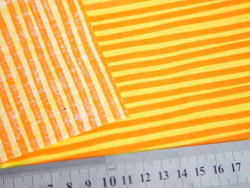 Ткань полоска желто-оранжевая