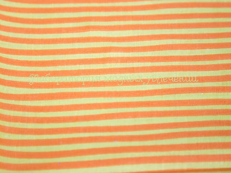 Ткань полоска желто-оранжевая
