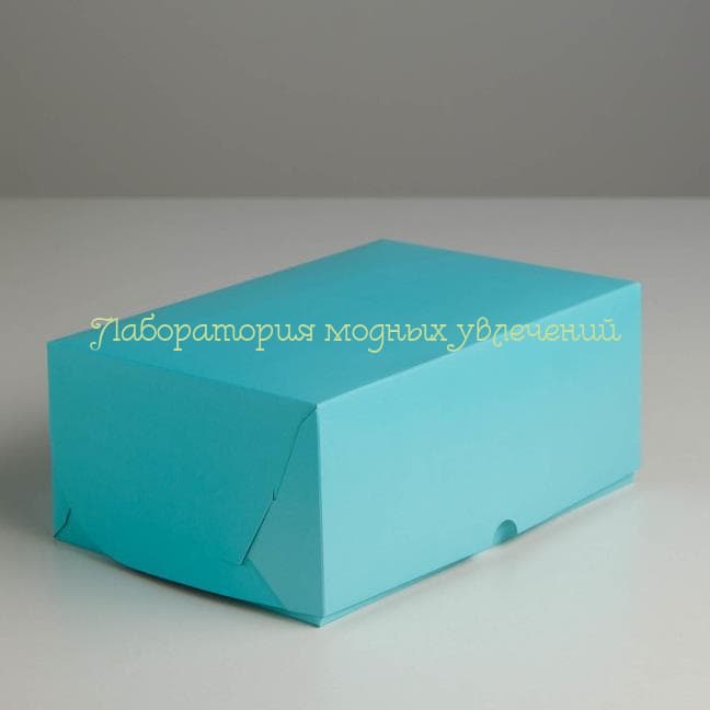 Коробка на 6 капкейков голубая, 25х17х10 см