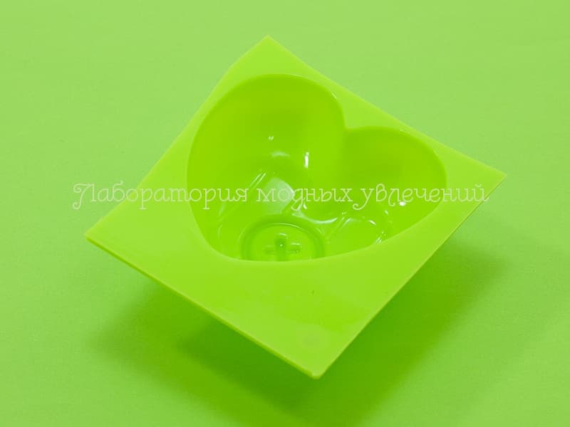 Форма силиконовая Уют - Сердце с пуговкой