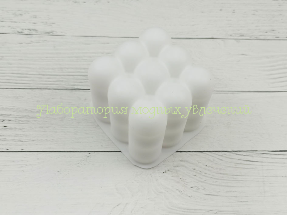 Силиконовая форма для свечей Куб из шариков 5,5см