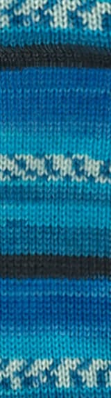 Пряжа Alize Superwash Comfort socks 4446, 75% шерсть, 25% полиамид 100г/420м, оттенки синего