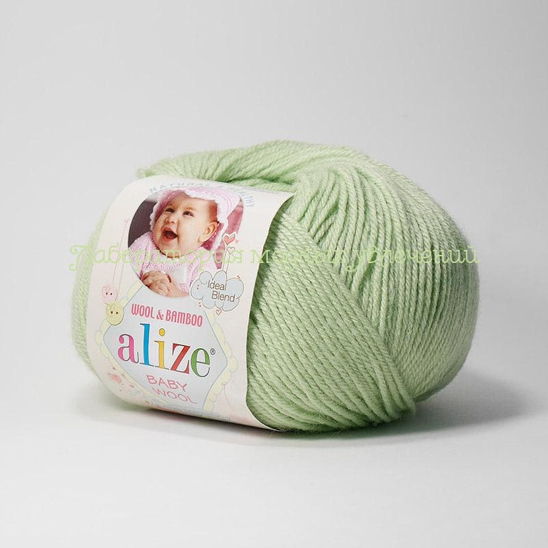 Пряжа Alize Baby wool 41, 40% шерсть, 20% бамбук, 40% акрил, 50г/175м, ментол