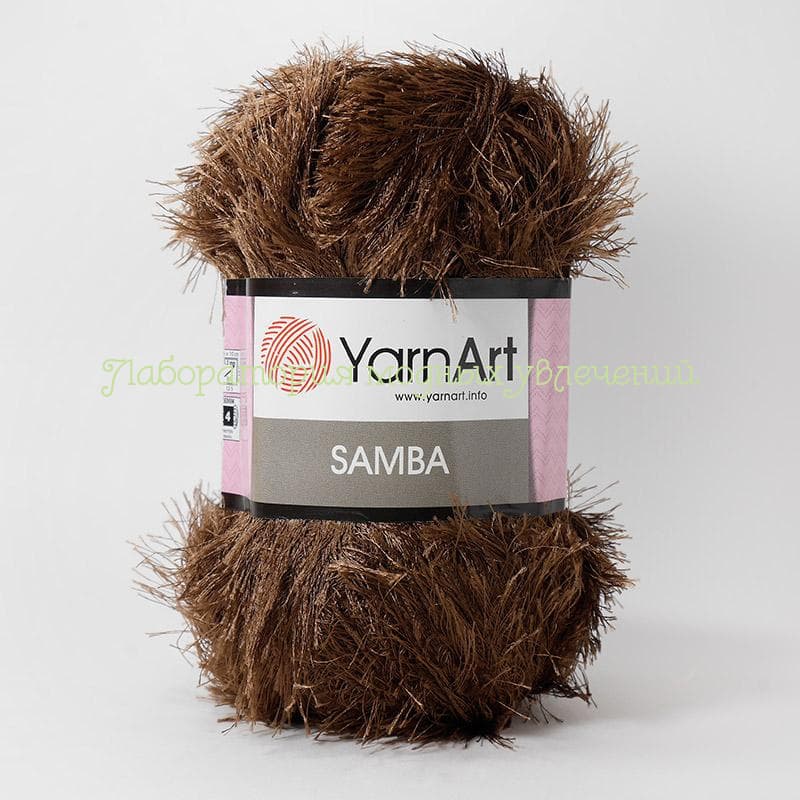 Пряжа YarnArt травка Samba 2034, 100% полиамид, 100г/150м, коричневый