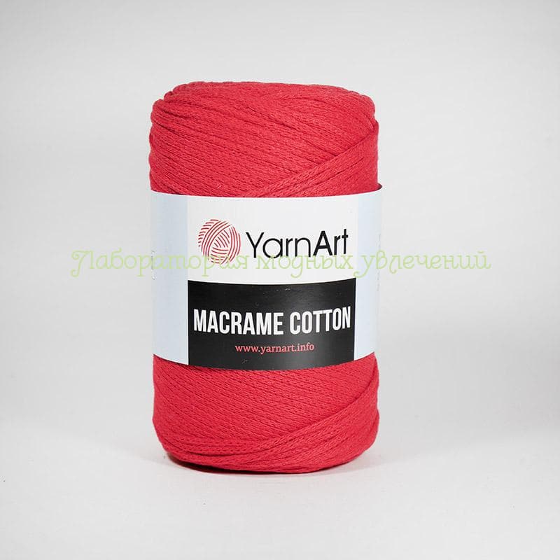 Пряжа YarnArt Macrame Cotton 773, 85% коттон, 15% полиэстер, 250г/225м, красный