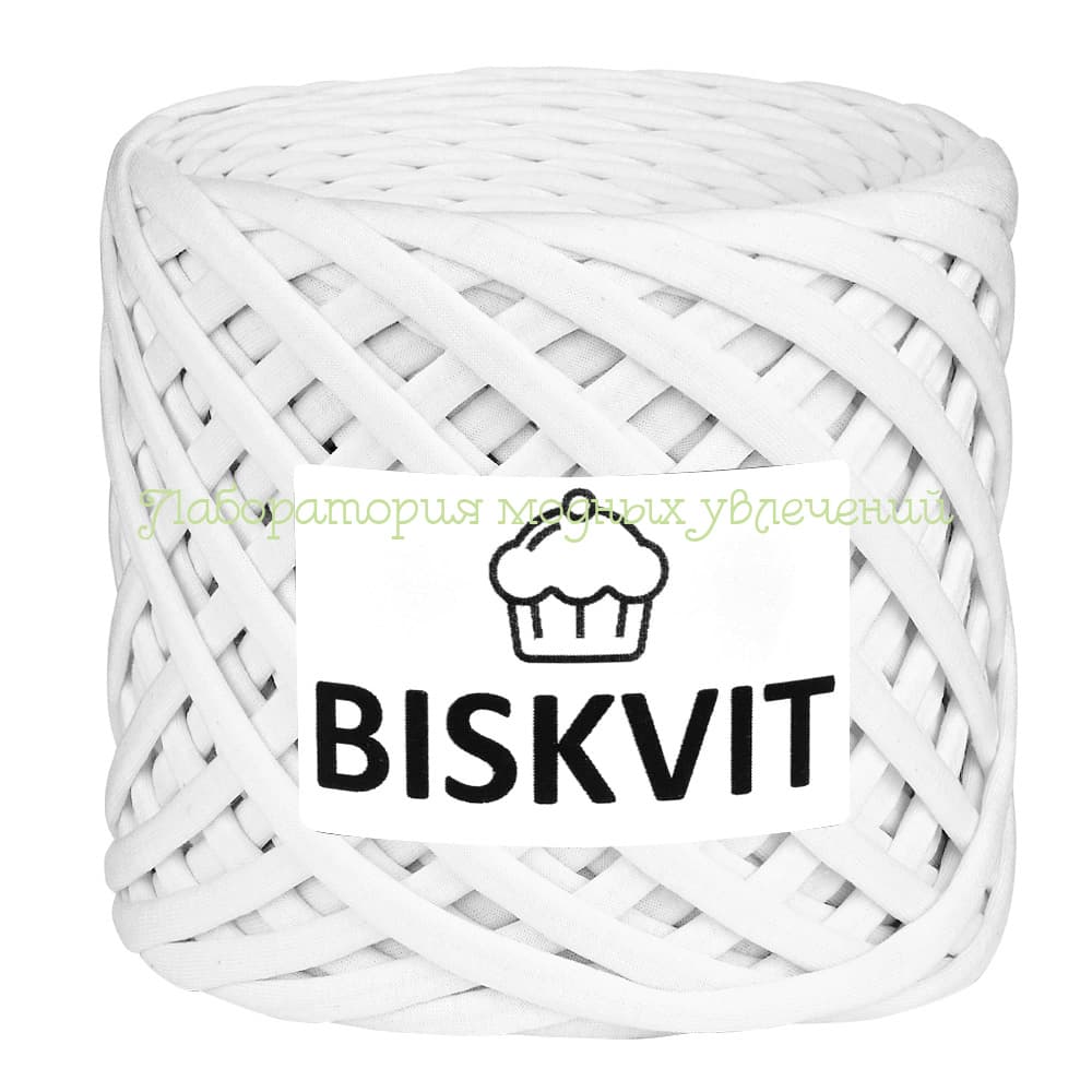 Пряжа Biskvit, 100% хлопок, 330г/100м, кокос (белоснежный)