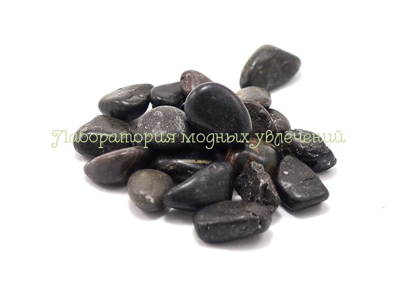 Черная галька шлифованная, 100 гр