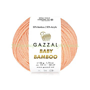Пряжа Gazzal Baby Bamboo 95234, 50% бамбук, 50% акрил, 50г/115м, персиковый