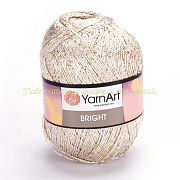 Пряжа YarnArt Bright 101, 80% полиамид, 20% полиэстер, 90г/340м, бежевый с золотом