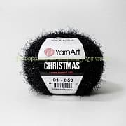 Пряжа YarnArt Christmas 01, 100% полиамид, 50г/142м, черный