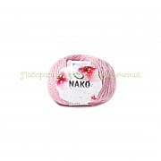 Пряжа Nako Fiore 10411, 25% лен, 35% хлопок, 40% бамбук, 50г/150м, розовый