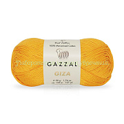 Пряжа Gazzal Giza 2464, 100% мерсеризованный хлопок, 50г/125м, желтый