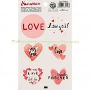 Бумажные наклейки Love, 16х9 см