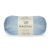 Пряжа Gazzal Giza 2474, 100% мерсеризованный хлопок, 50г/125м, голубой