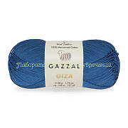 Пряжа Gazzal Giza 2475, 100% мерсеризованный хлопок, 50г/125м, джинсовый