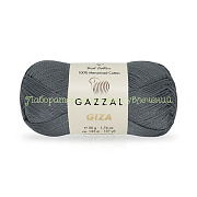Пряжа Gazzal Giza 2455, 100% мерсеризованный хлопок, 50г/125м, темно-серый