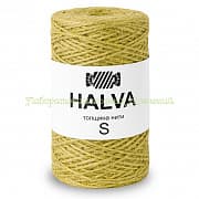 Пряжа Halva, 100% джутовое волокно, 220г/200м, толщина S, горчица