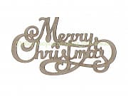 Декоративная этикетка "Merry Christmas каллиграфия", 1 шт