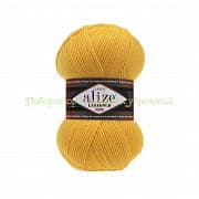 Пряжа Alize Lanagold Fine 216, 49% шерсть, 51% акрил, 100г/390м, желтый
