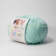 Пряжа Alize Baby wool 19, 40% шерсть, 20% бамбук, 40% акрил, 50г/175м, водяная зелень