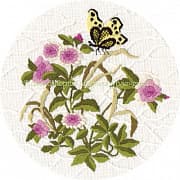 Набор для вышивания (в технике longstitch - длинный  стежок) Panna Садовая бабочка, 1 шт