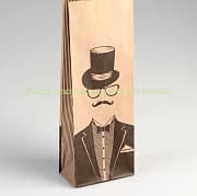 Пакет бумажный Джентельмен 26х10х6 см