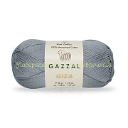 Пряжа Gazzal Giza 2454, 100% мерсеризованный хлопок, 50г/125м, серый