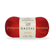 Пряжа Gazzal Giza 2466, 100% мерсеризованный хлопок, 50г/125м, красный