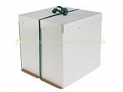 Кондитерский короб белый 30х30х30 см (микро-гофро-картон)