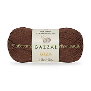 Пряжа Gazzal Giza 2485, 100% мерсеризованный хлопок, 50г/125м, коричневый