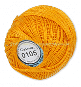 Пряжа Gamma Ирис 0105, 100% мерсеризированный хлопок, 10г/82м, желток