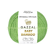Пряжа Gazzal Baby Bamboo 95240, 50% бамбук, 50% акрил, 50г/115м, трава