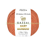 Пряжа Gazzal Baby Bamboo 95242, 50% бамбук, 50% акрил, 50г/115м, светло-коричневый