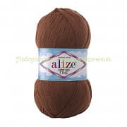 Пряжа Alize Cotton Gold Fine 493, 55% хлопок, 45% акрил, 100г/660м, коричневый