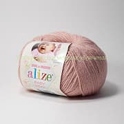 Пряжа Alize Baby wool 161, 40% шерсть, 20% бамбук, 40% акрил, 50г/175м, пудра