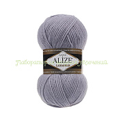 Пряжа Alize Lanagold 200, 49% шерсть, 51% акрил, 100г/240м, серо-сиреневый