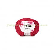 Пряжа Nako Fiore 3252, 25% лен, 35% хлопок, 40% бамбук, 50г/150м, красный