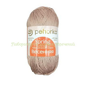 Пряжа Пехорка Весенняя 124, 100% хлопок, 100г/250м, песочный Пряжа Пехорка Весенняя 124, 100% хлопок, 100г/250м, песочный