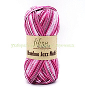 Пряжа Fibra Natura Bamboo Jazz Multi 308, 50% хлопок, 50% бамбук, 50г/120м, малиново-розовый